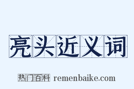 亮头近义词是什么意思的图片